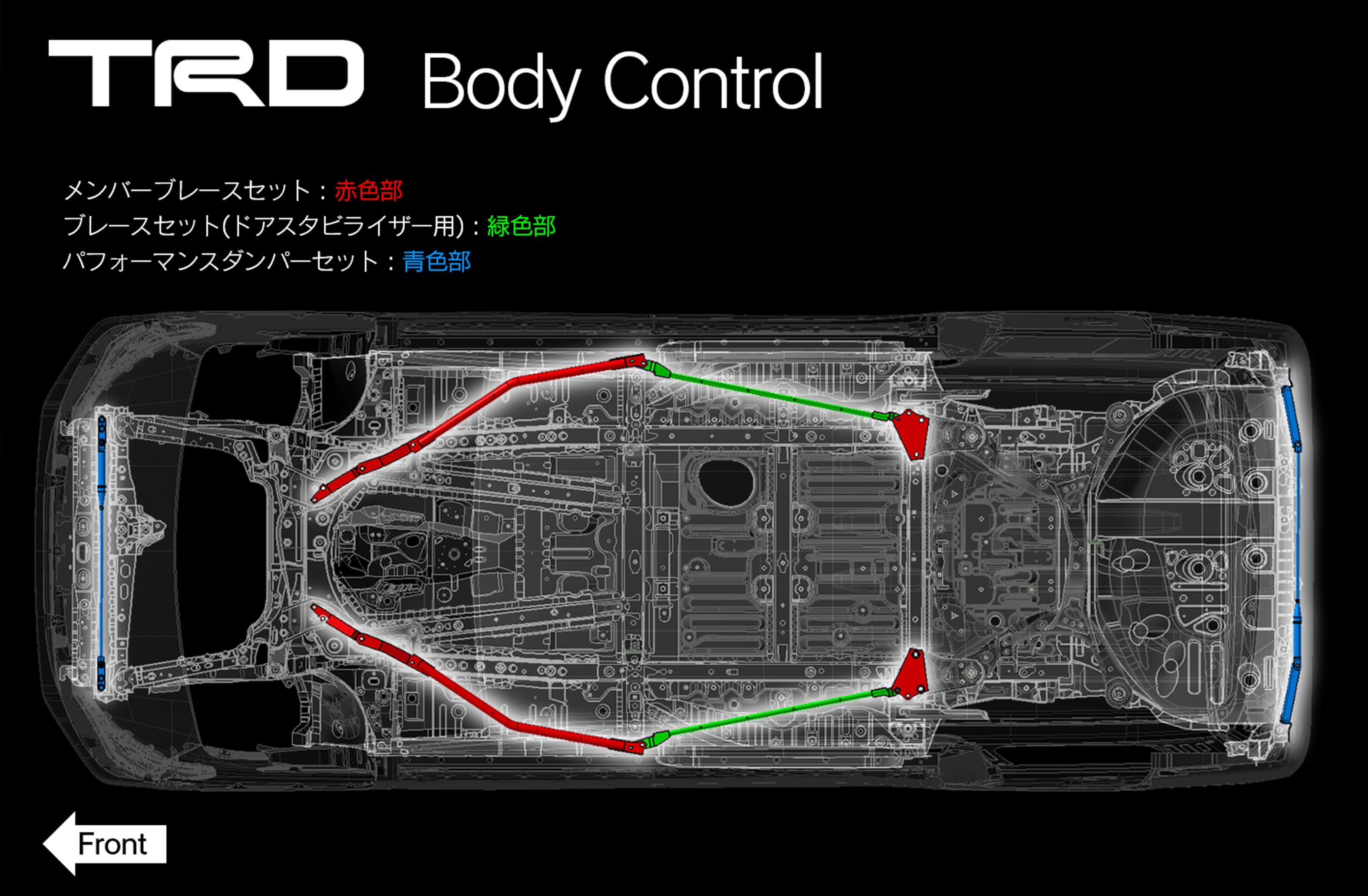 アルファードヴェルファイア 30系TRDティーアールディーメンバーブレースセット