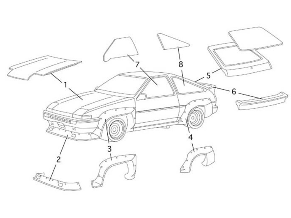 CORROLA LEVIN／SPRINTER TRUENO  Parts    TRD